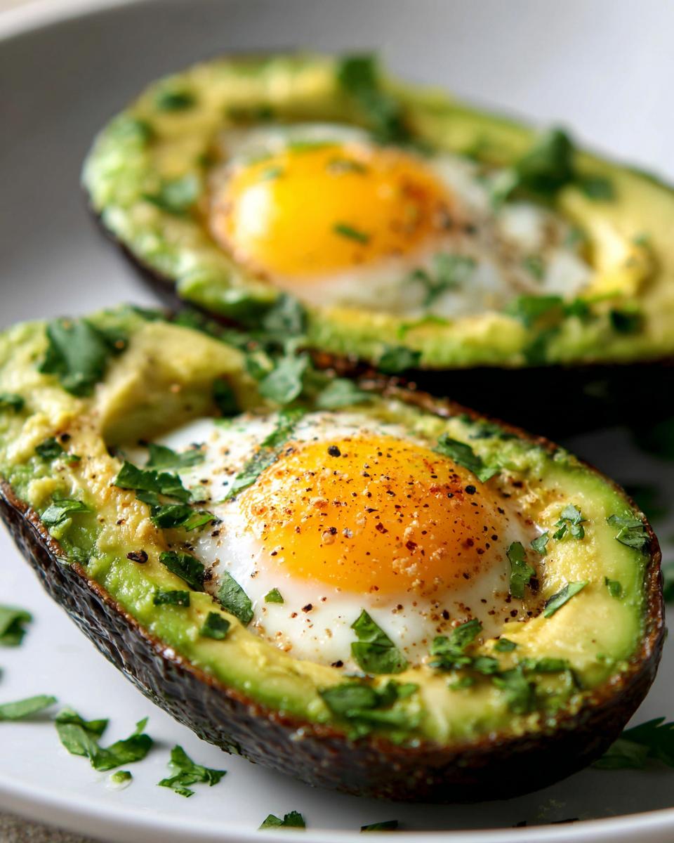 Air Fryer Avocado Egg Boats