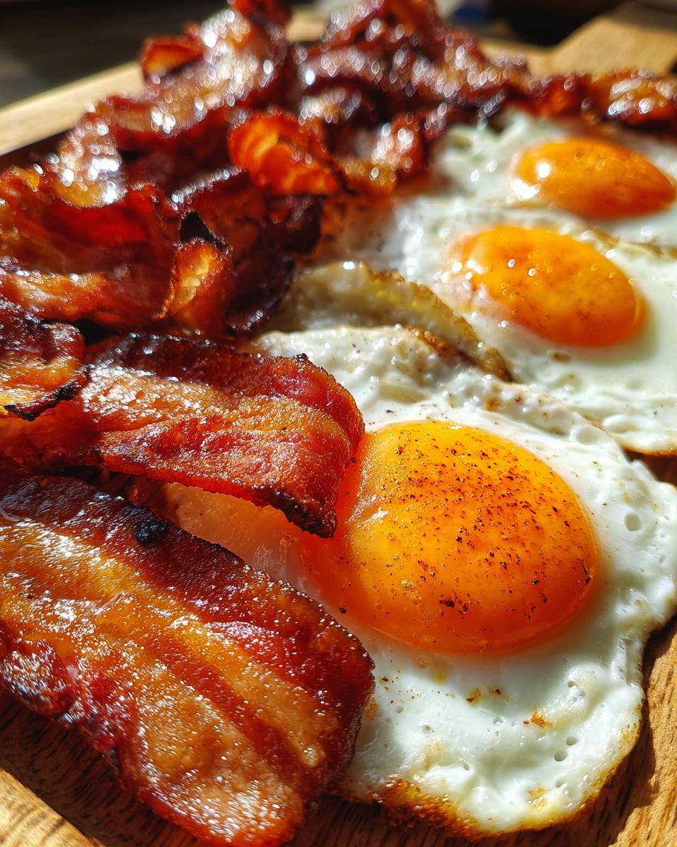 Air Fryer Bacon and Eggs - detail 1