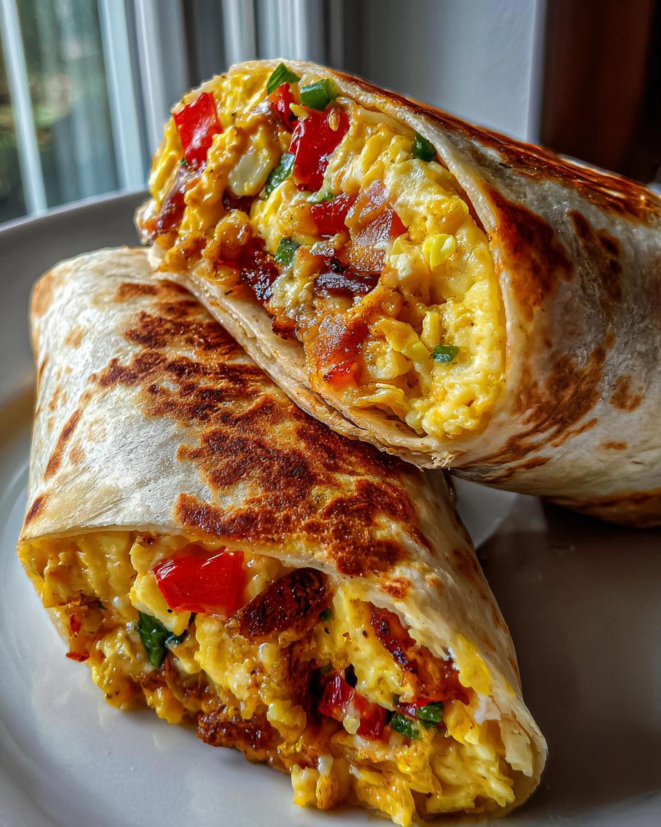 Air Fryer Breakfast Burritos