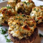 Air Fryer Stuffed Mushrooms
