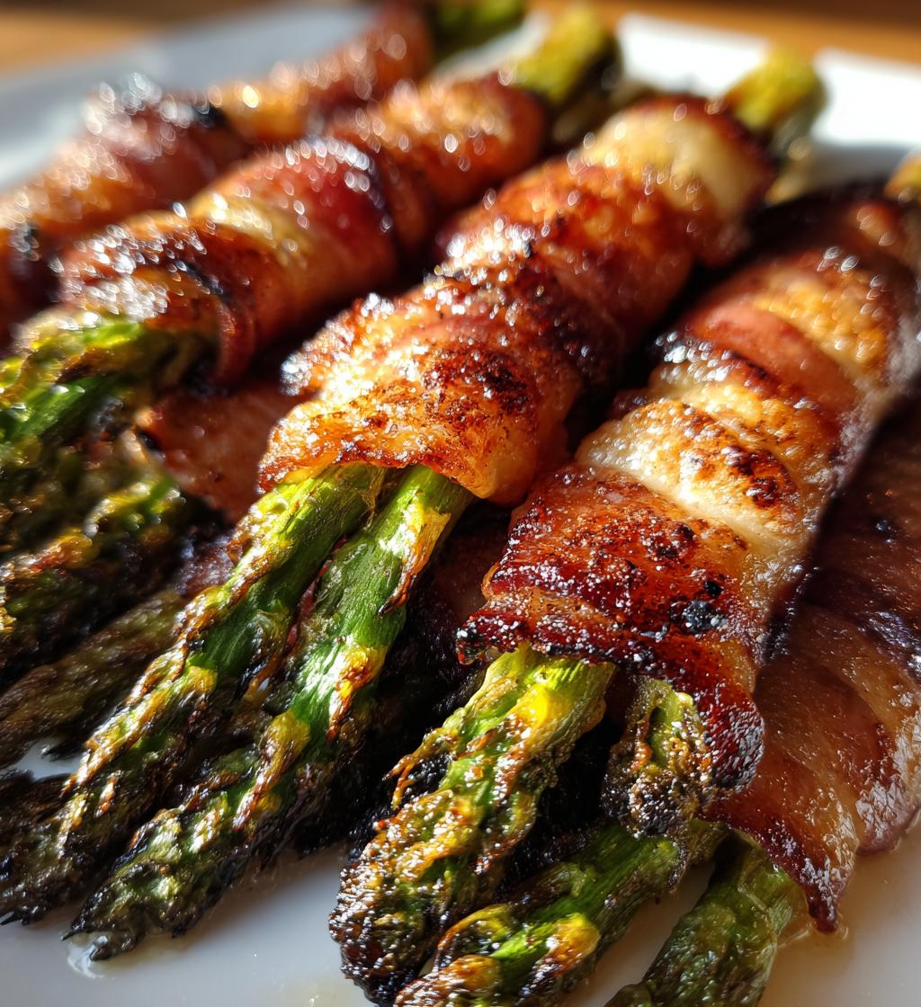 15-Minute Air Fryer Bacon-Wrapped Asparagus