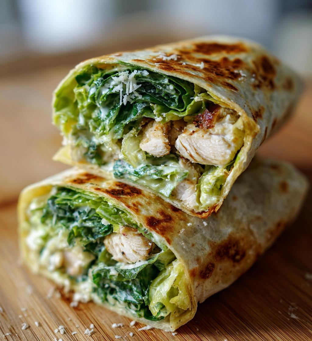 15-Minute Air Fryer Chicken Caesar Wraps