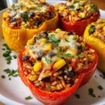 15-Minute Air Fryer Stuffed Bell Peppers