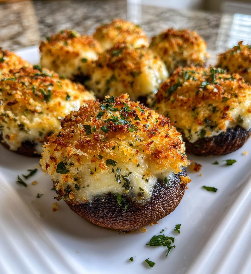 15-Minute Air Fryer Stuffed Mushrooms