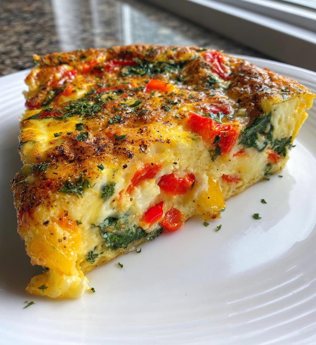 15-Minute Air Fryer Veggie Frittata