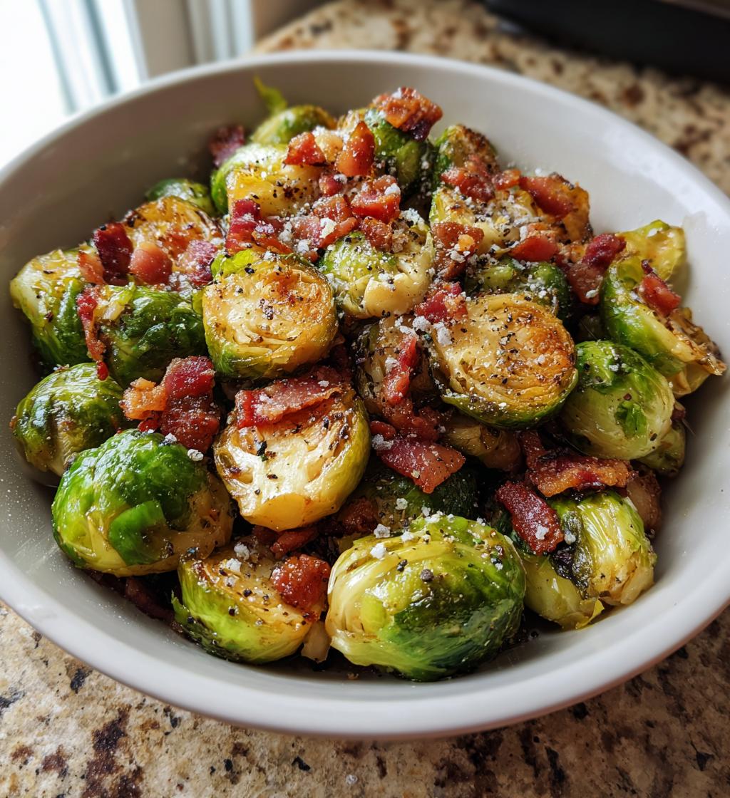 Air Fryer Brussels Sprouts (with Bacon or Olive Oil) - detail 1