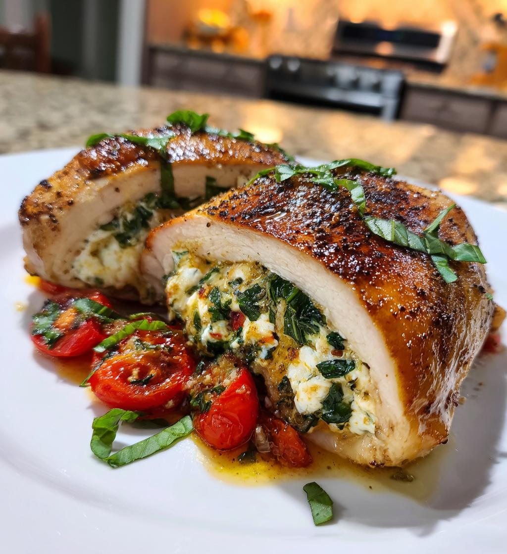 Air Fryer Caprese Stuffed Chicken Breast
