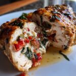 Air Fryer Caprese Stuffed Chicken fillet