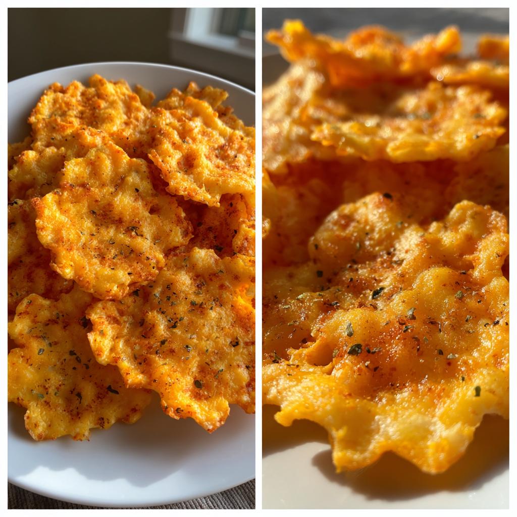 Air Fryer Cheddar Cheese Crisps - detail 1