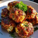 Air Fryer Cheese-Stuffed Meatballs