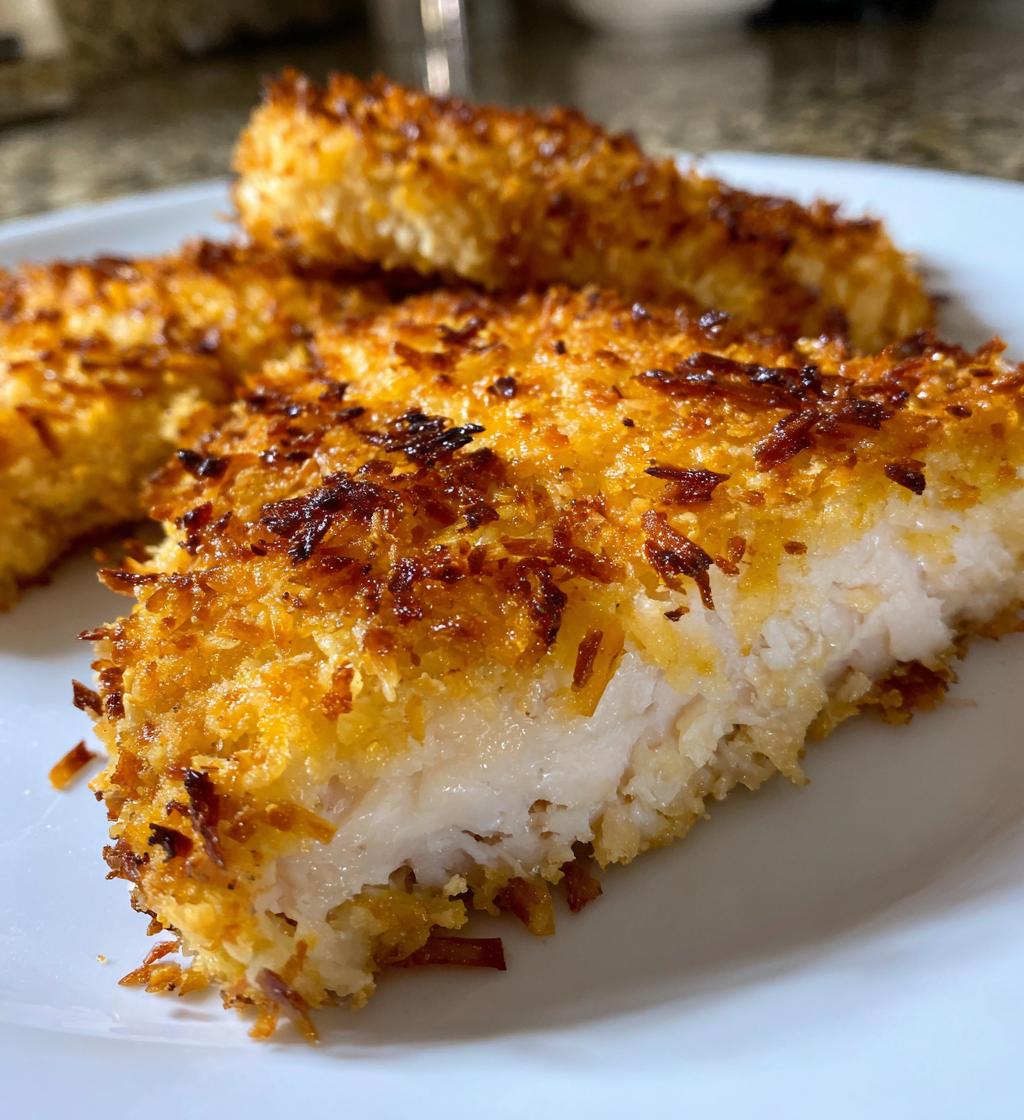 Air Fryer Coconut Crusted Chicken fillet