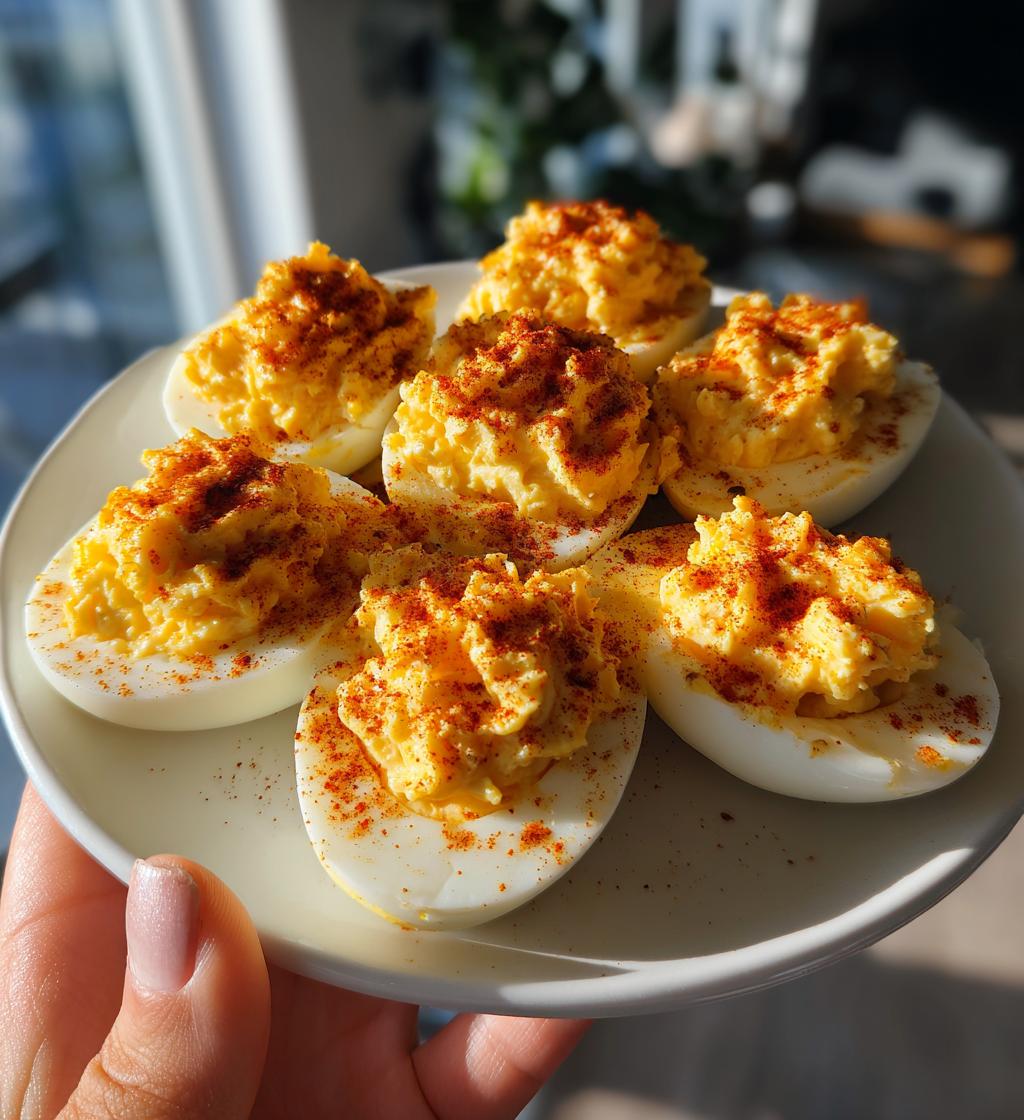 Air Fryer Deviled Eggs (Crispy Outside)