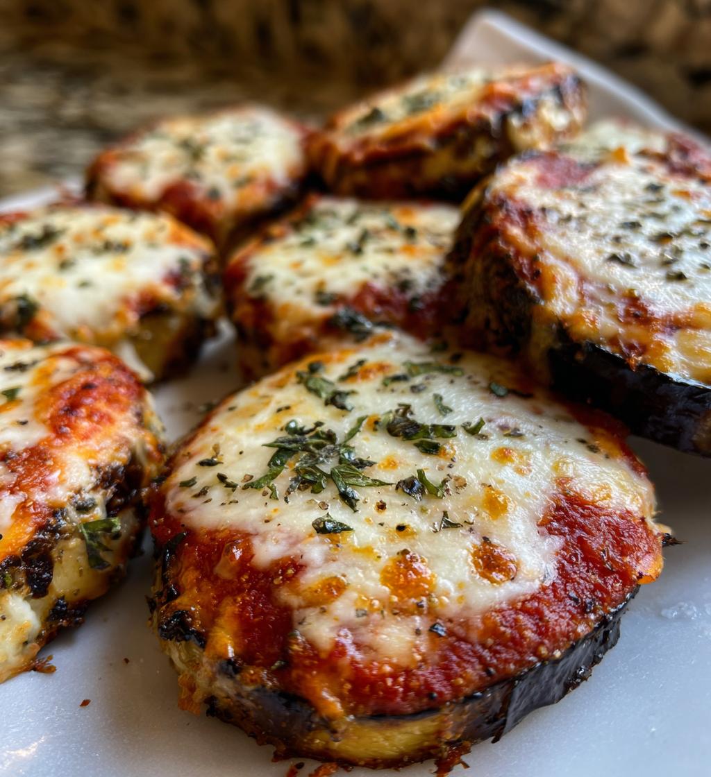 Air Fryer Eggplant Pizzas (Mini Low-Carb Pizzas) - detail 1
