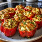 Air Fryer Feta Stuffed Mini Peppers
