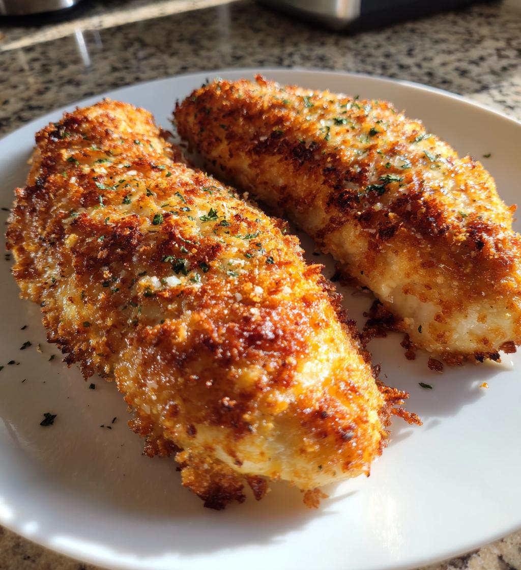 Air Fryer Garlic Parmesan Crusted Chicken fillet - detail 1