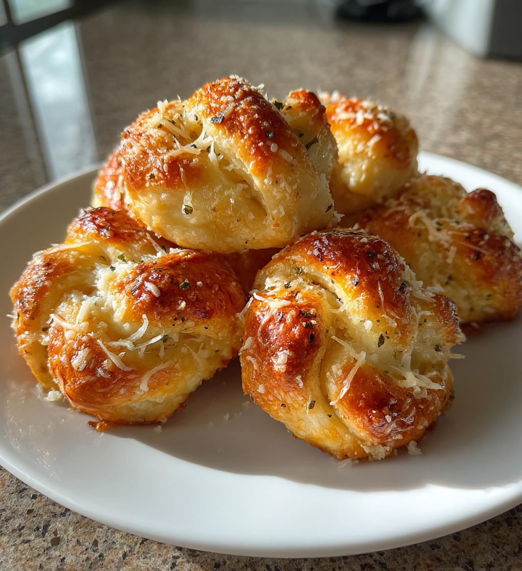 Air Fryer Garlic Parmesan Knots