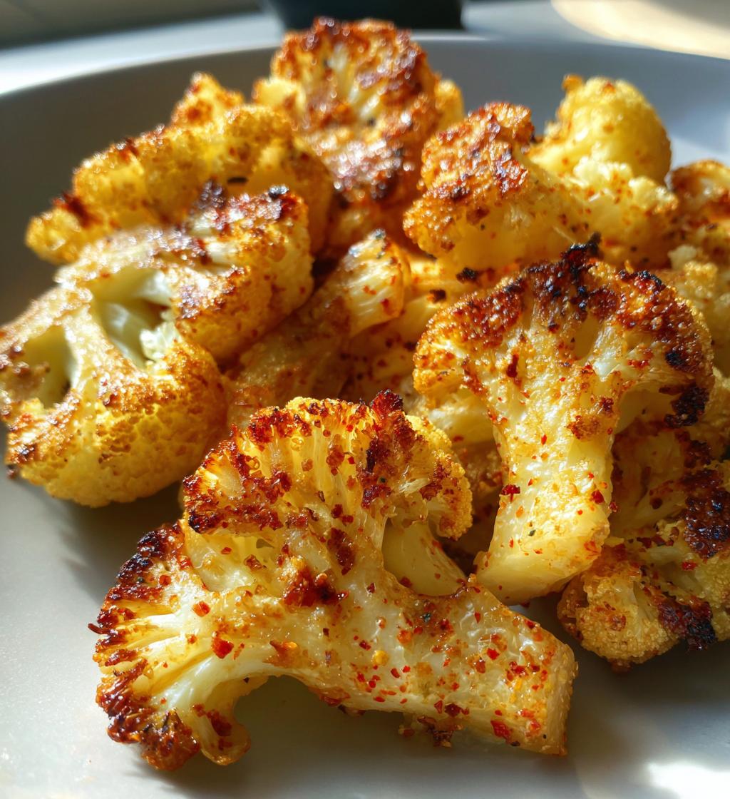 Air Fryer Garlic Roasted Cauliflower