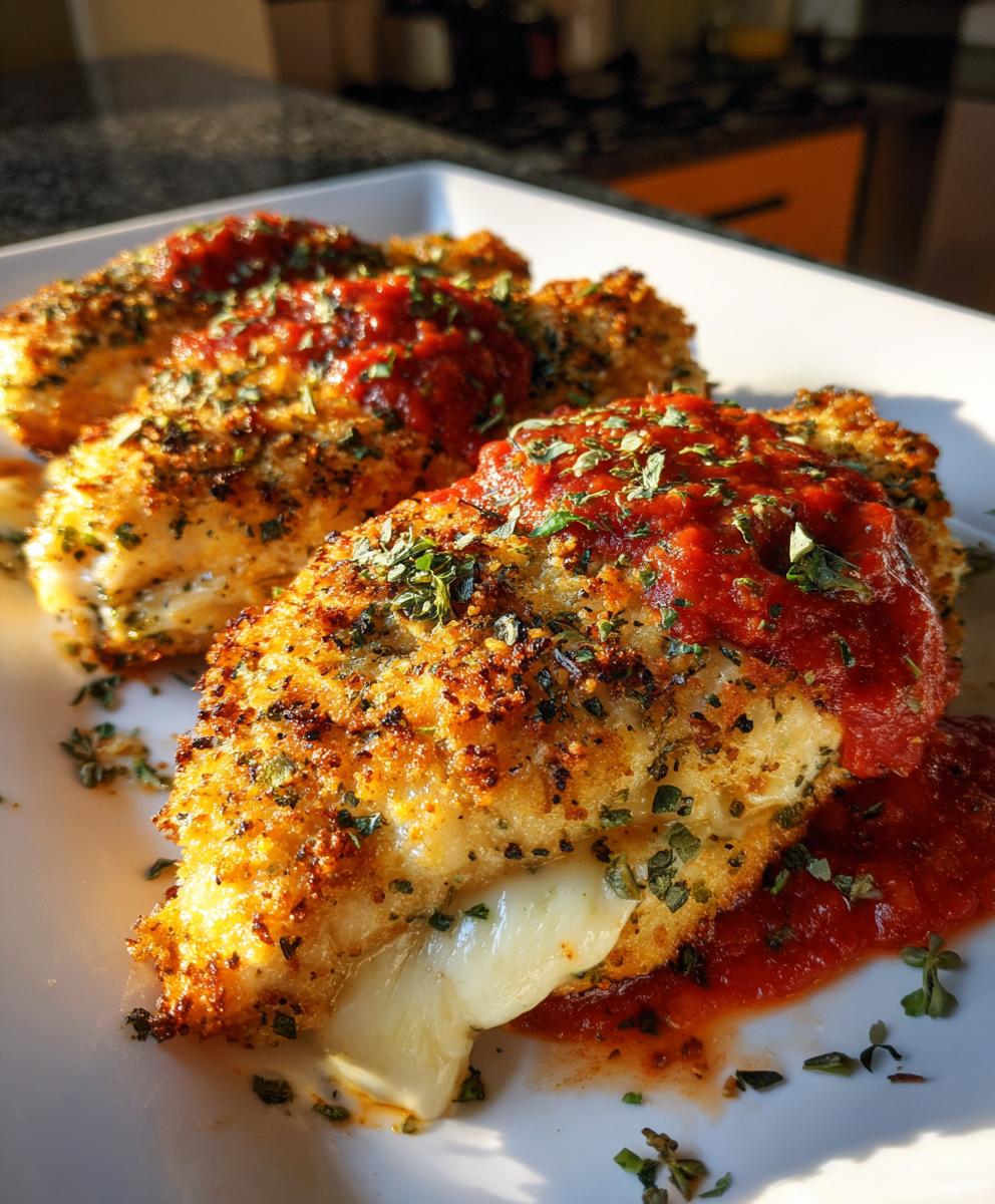 Air Fryer Mozzarella-Stuffed Chicken Parmesan - detail 1