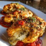 Air Fryer Mozzarella-Stuffed Chicken Parmesan