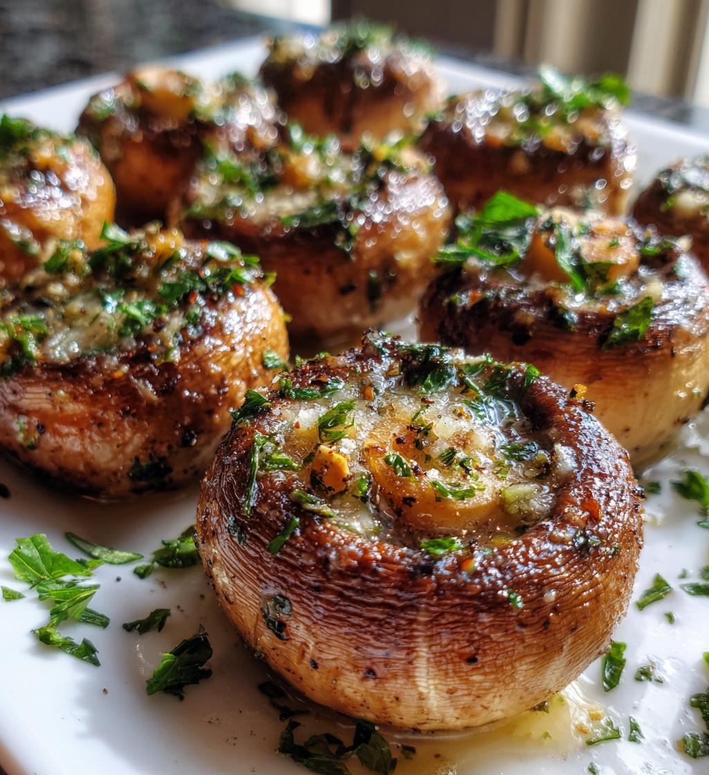 Air Fryer Mushrooms with Garlic Butter - detail 1