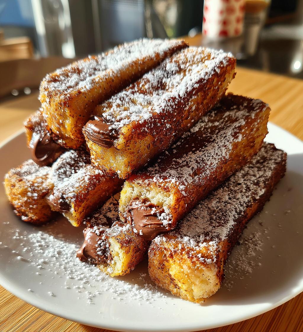 Air Fryer Nutella-Stuffed French Toast Sticks