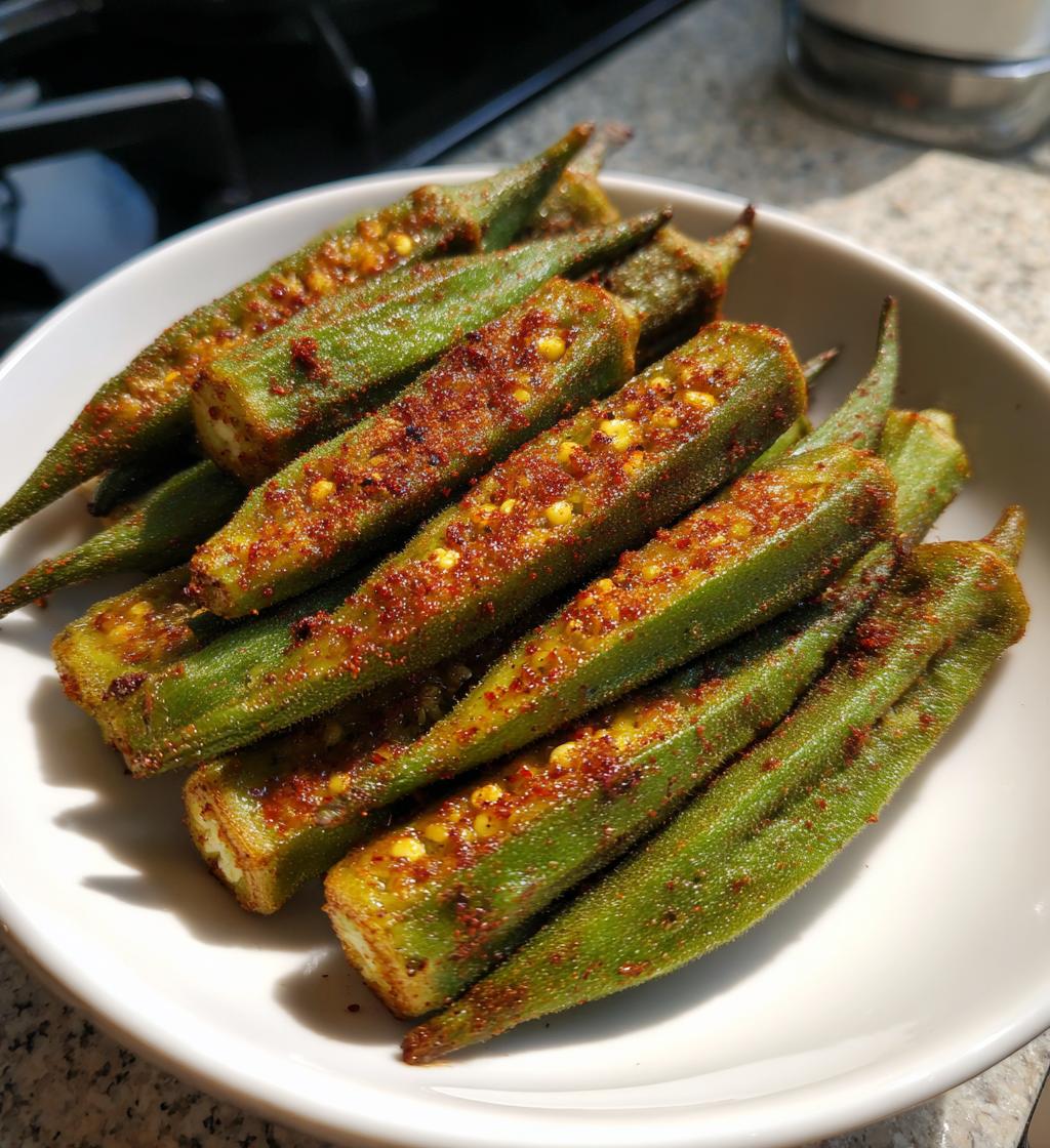 Air Fryer Okra - detail 1