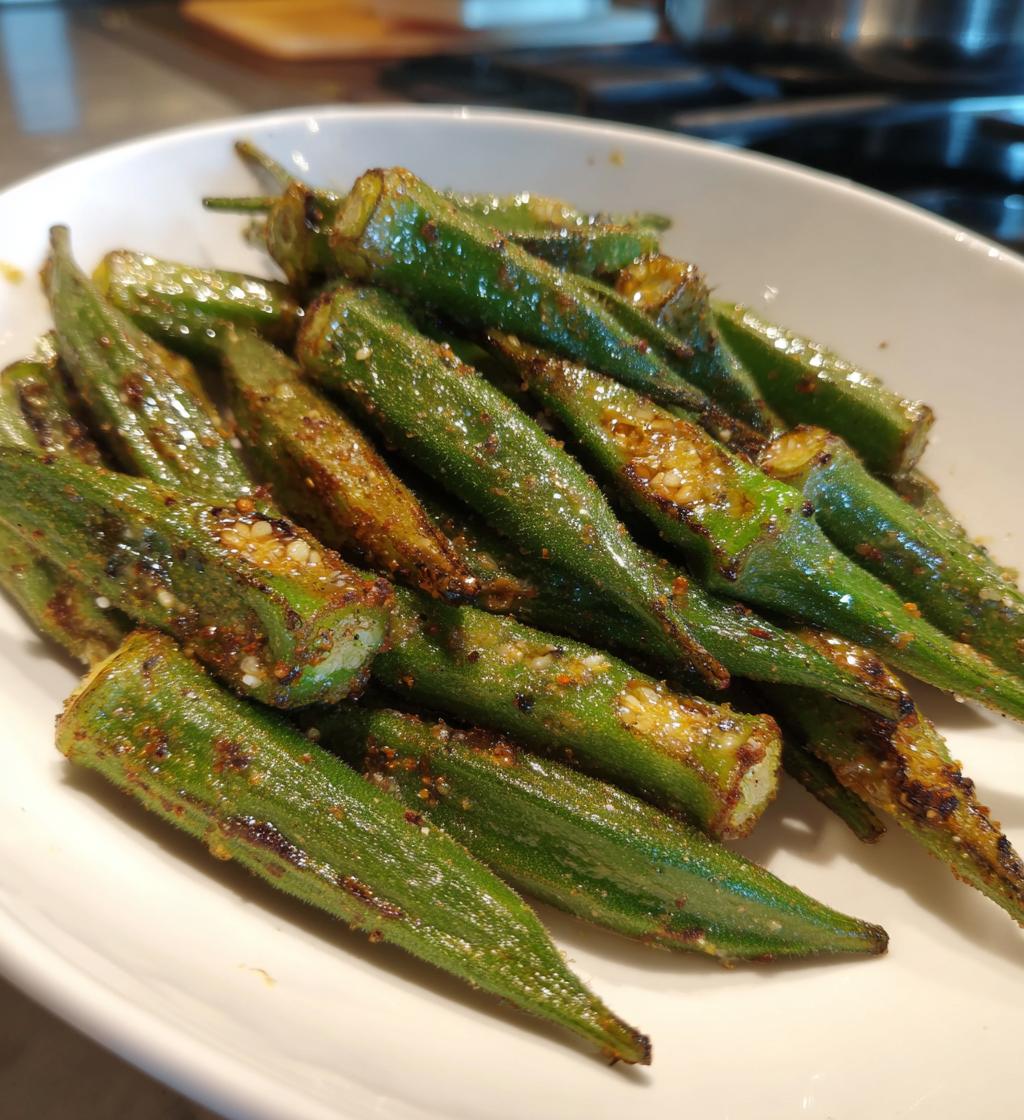 Air Fryer Okra (No Breading)
