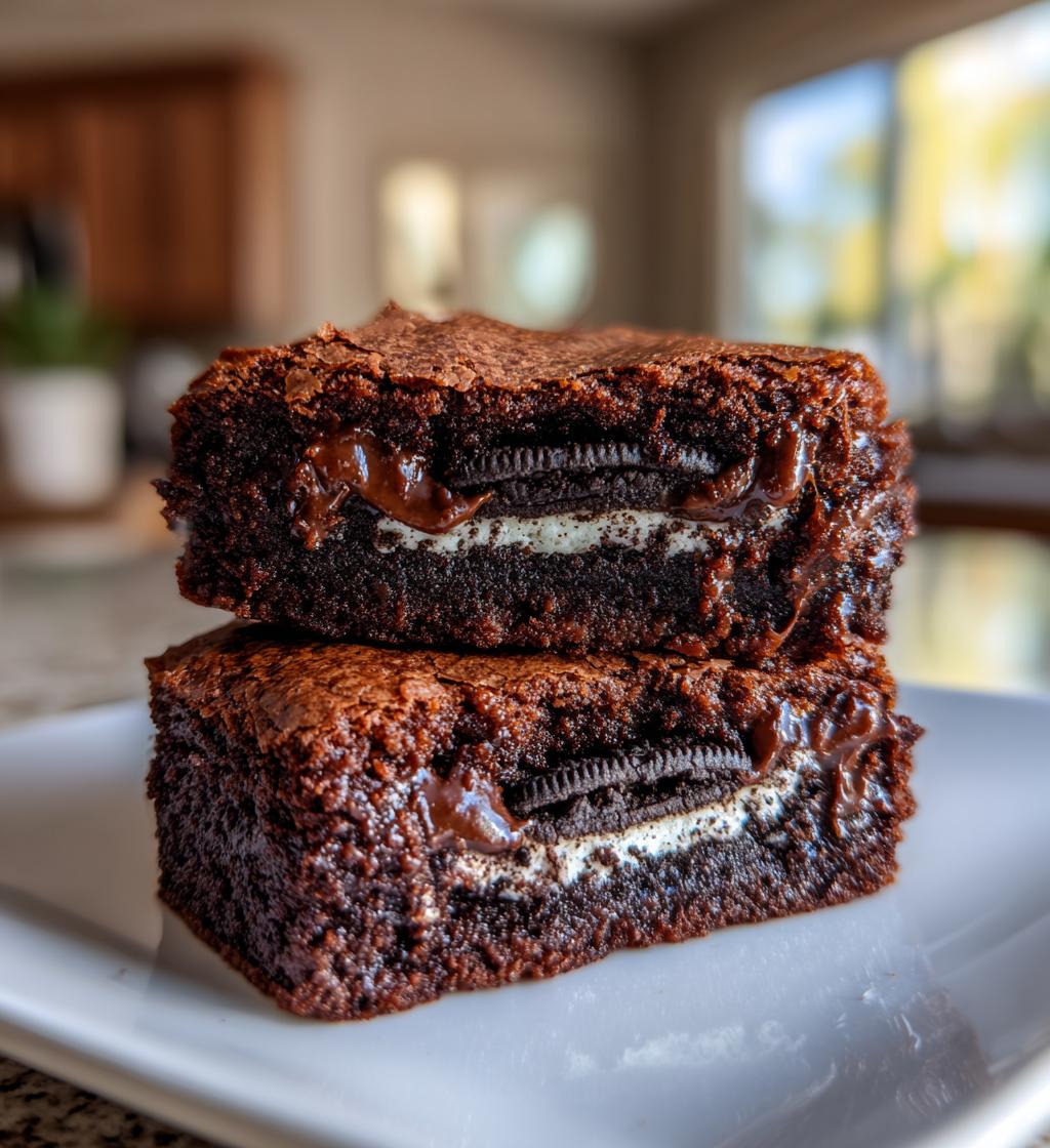 Air Fryer Oreo Stuffed Brownies