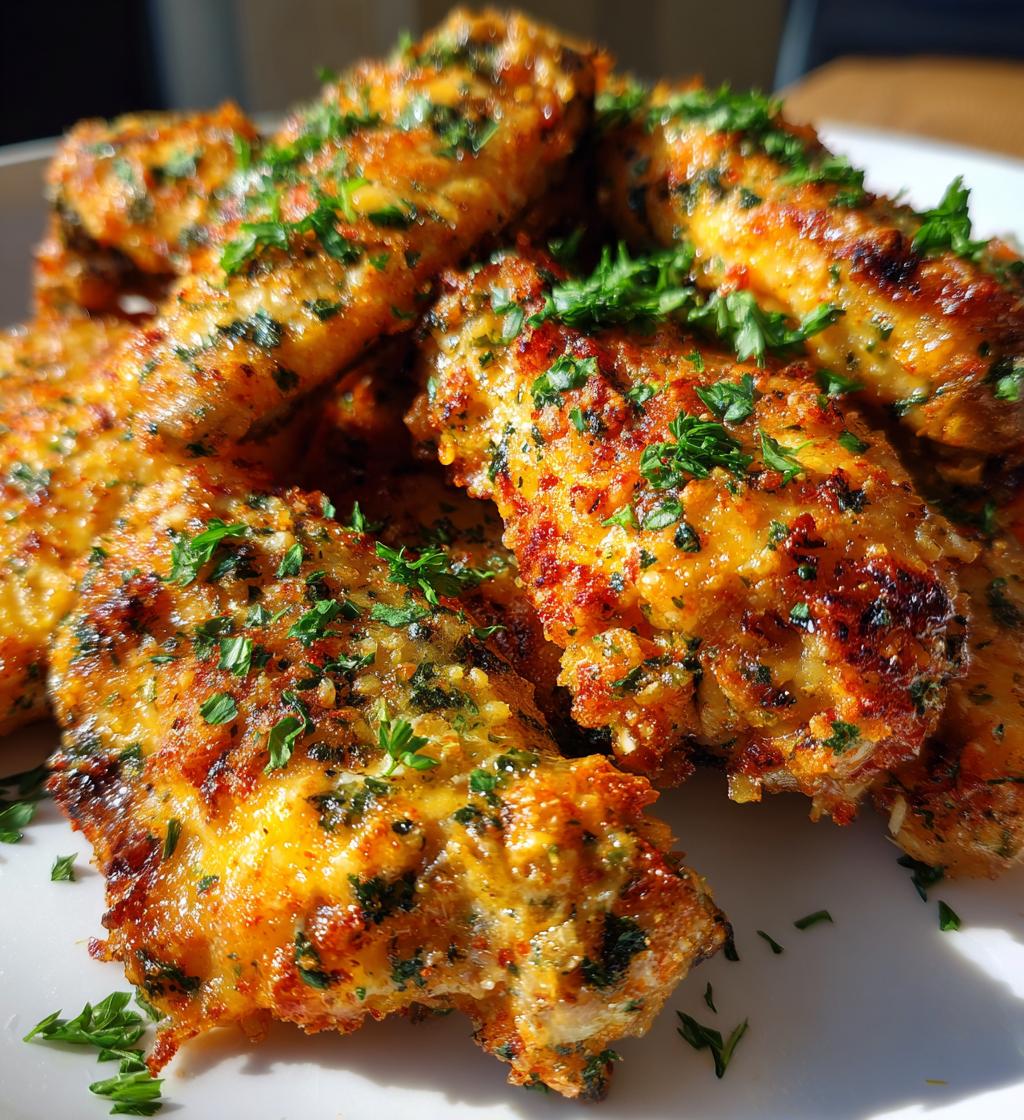 Air Fryer Parmesan Garlic Wings