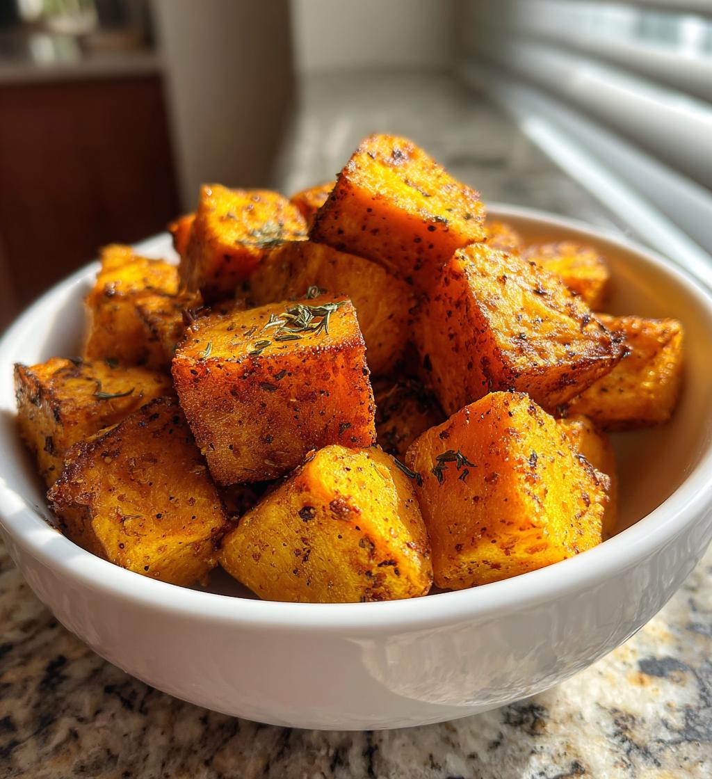 Air Fryer Pumpkin Cubes