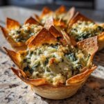 Air Fryer Spinach Artichoke Dip Cups