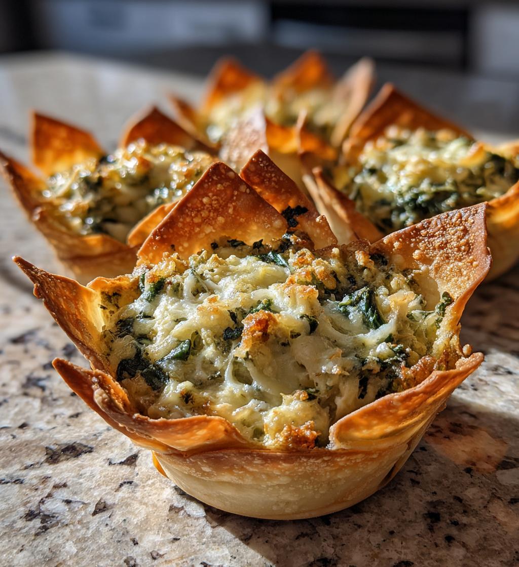Air Fryer Spinach Artichoke Dip Cups