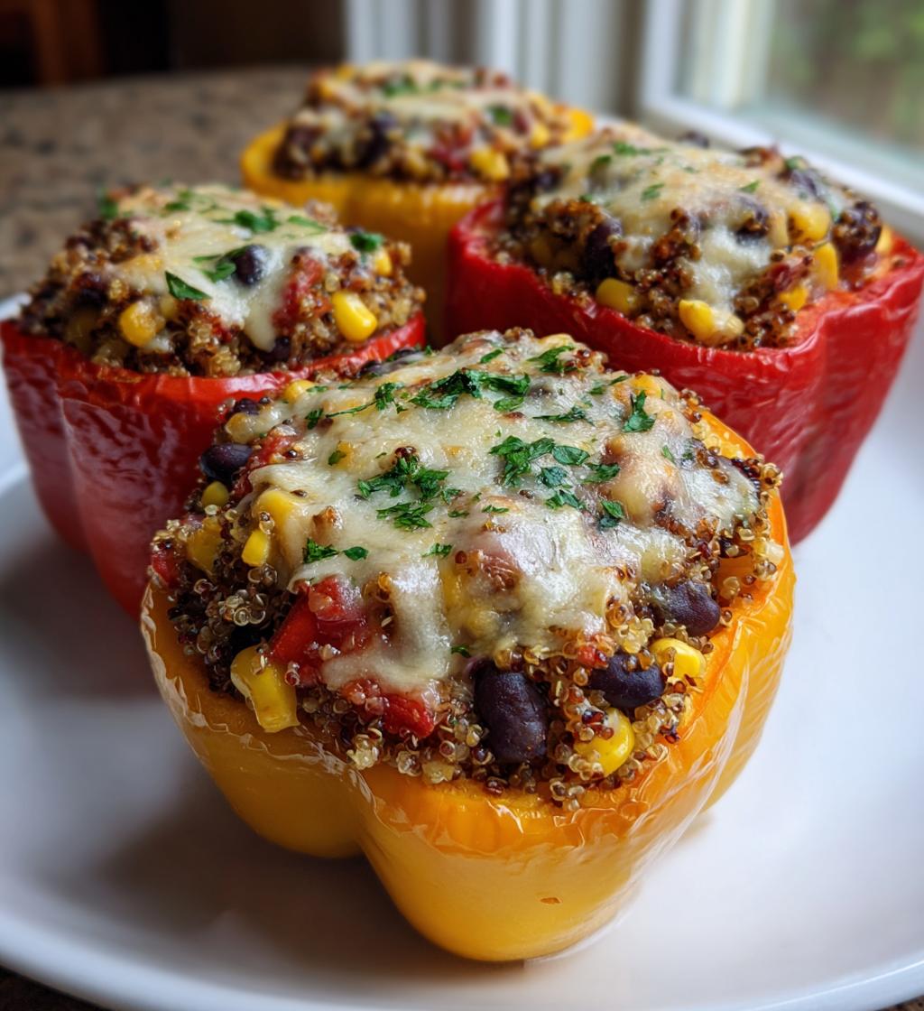 Air Fryer Stuffed Bell Peppers (Vegetarian) - detail 1