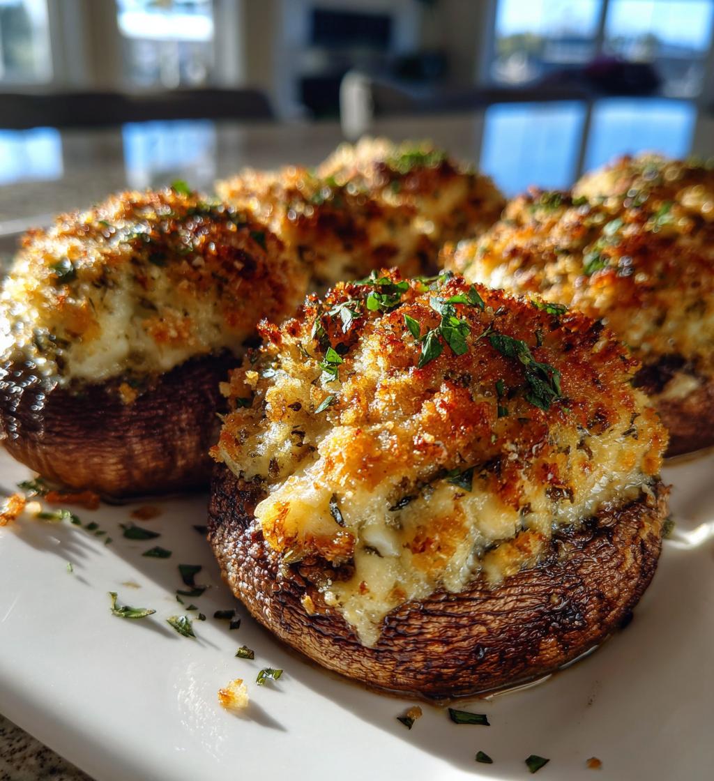 Air Fryer Stuffed Mushrooms