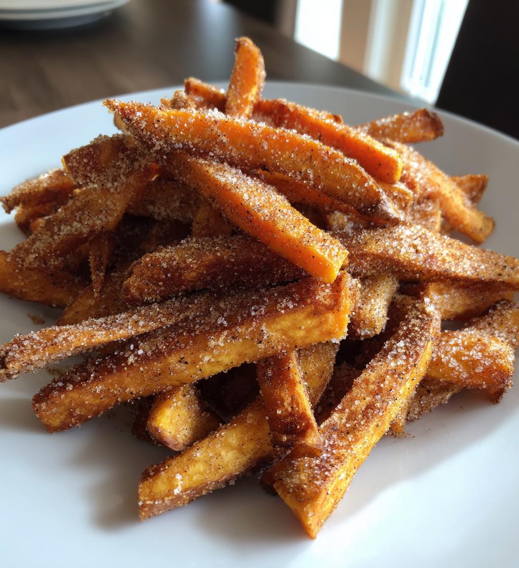 Air Fryer Sweet Potato Fries with Cinnamon Sugar