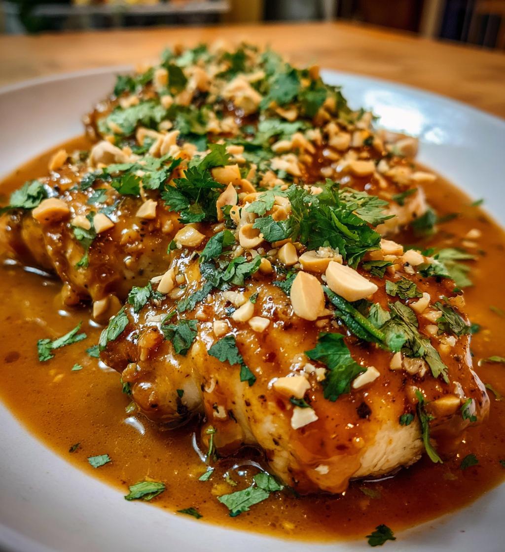 Air Fryer Thai Peanut Chicken Breast