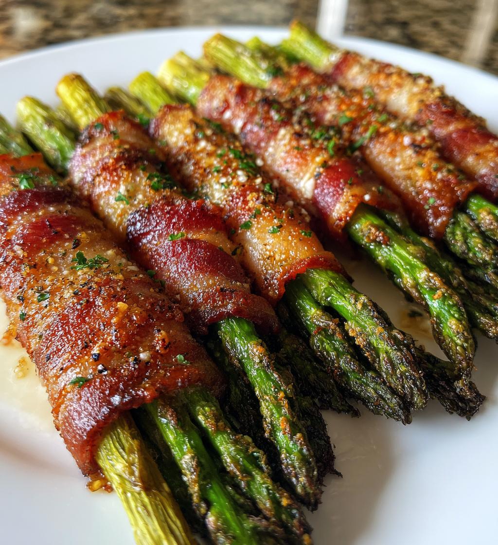 Easy Air Fryer Bacon-Wrapped Asparagus - detail 1