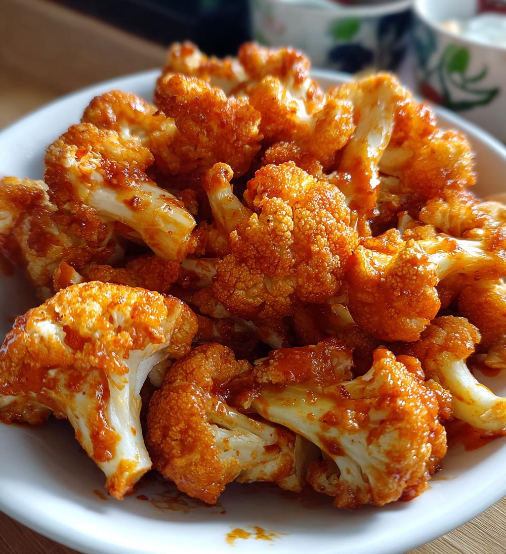Easy Air Fryer Buffalo Cauliflower