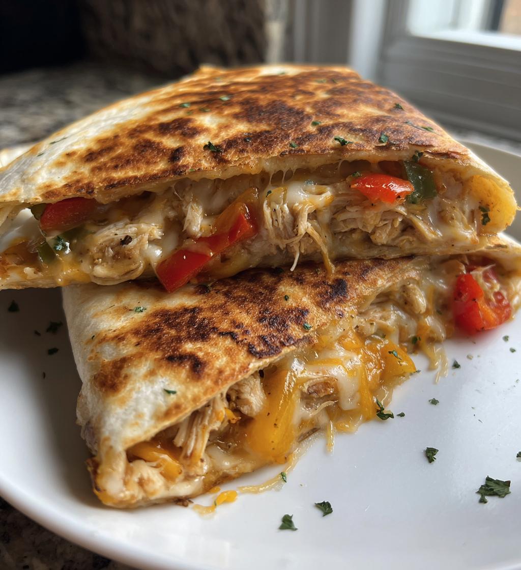 Easy Air Fryer Chicken Quesadillas