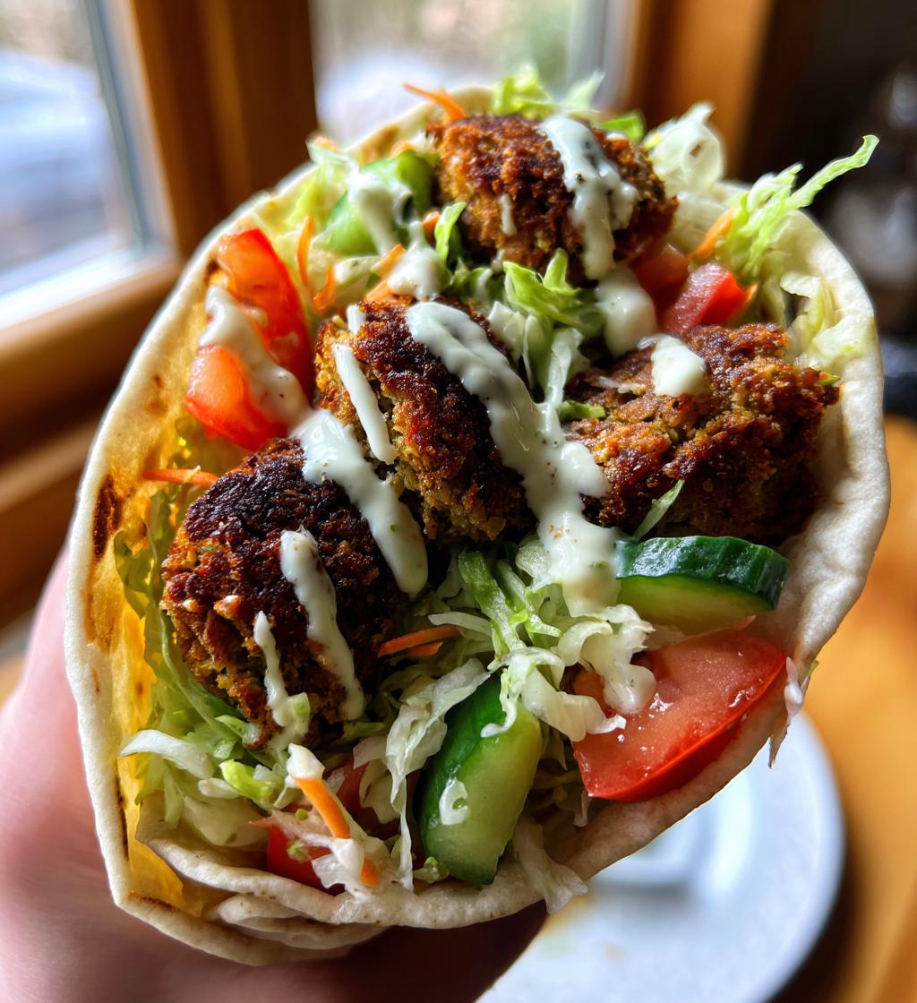 Easy Air Fryer Falafel Wraps