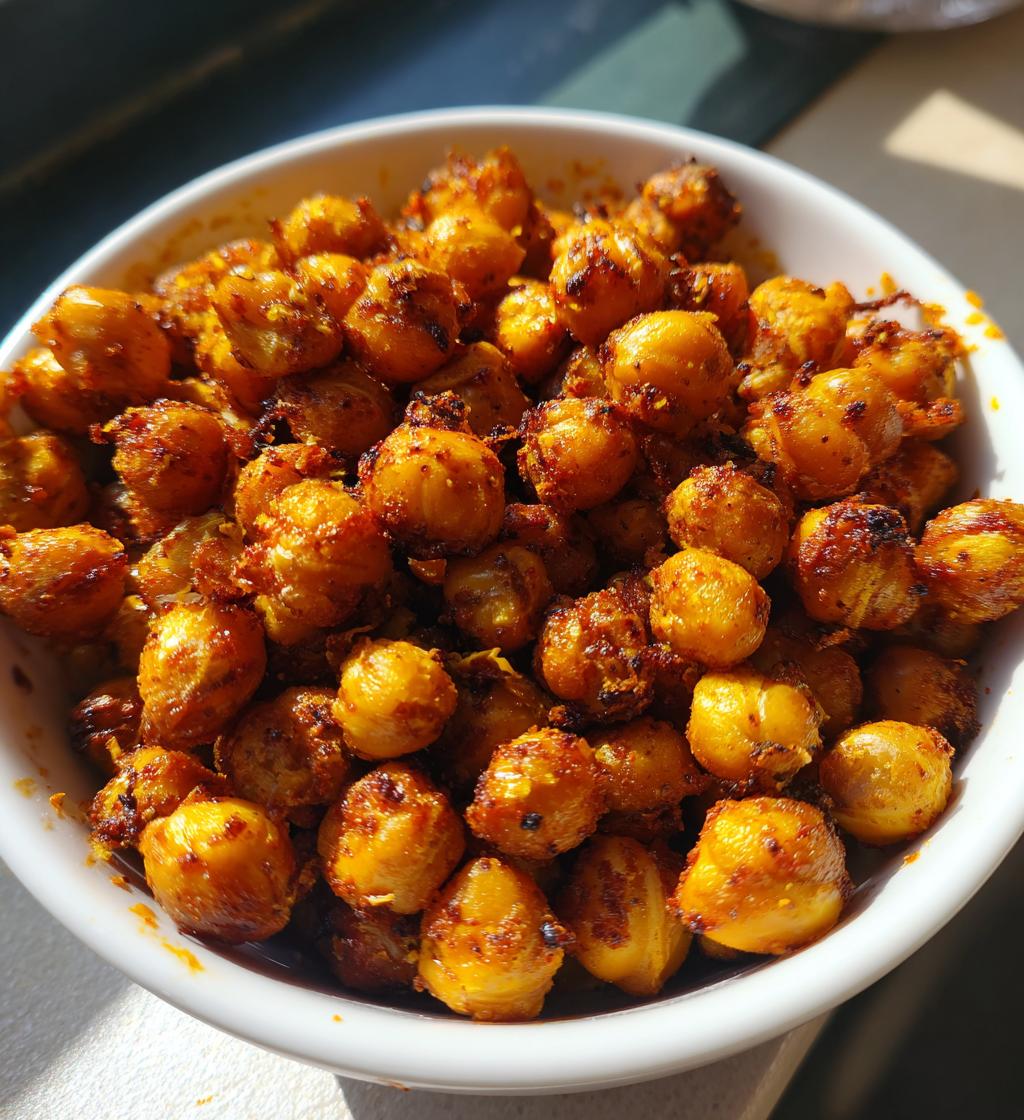 Easy Air Fryer Spicy Chickpeas