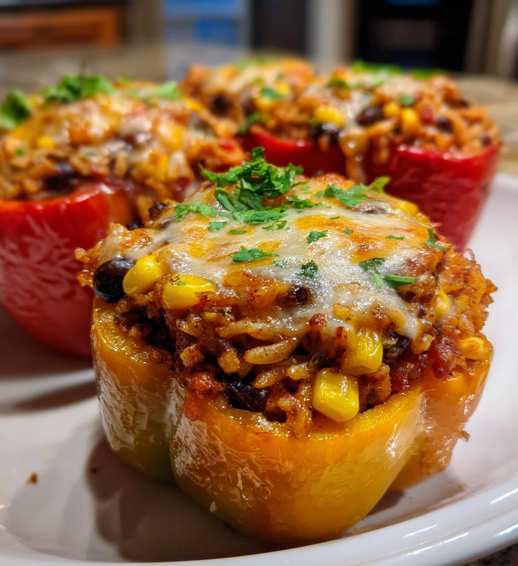 Easy Air Fryer Stuffed Peppers