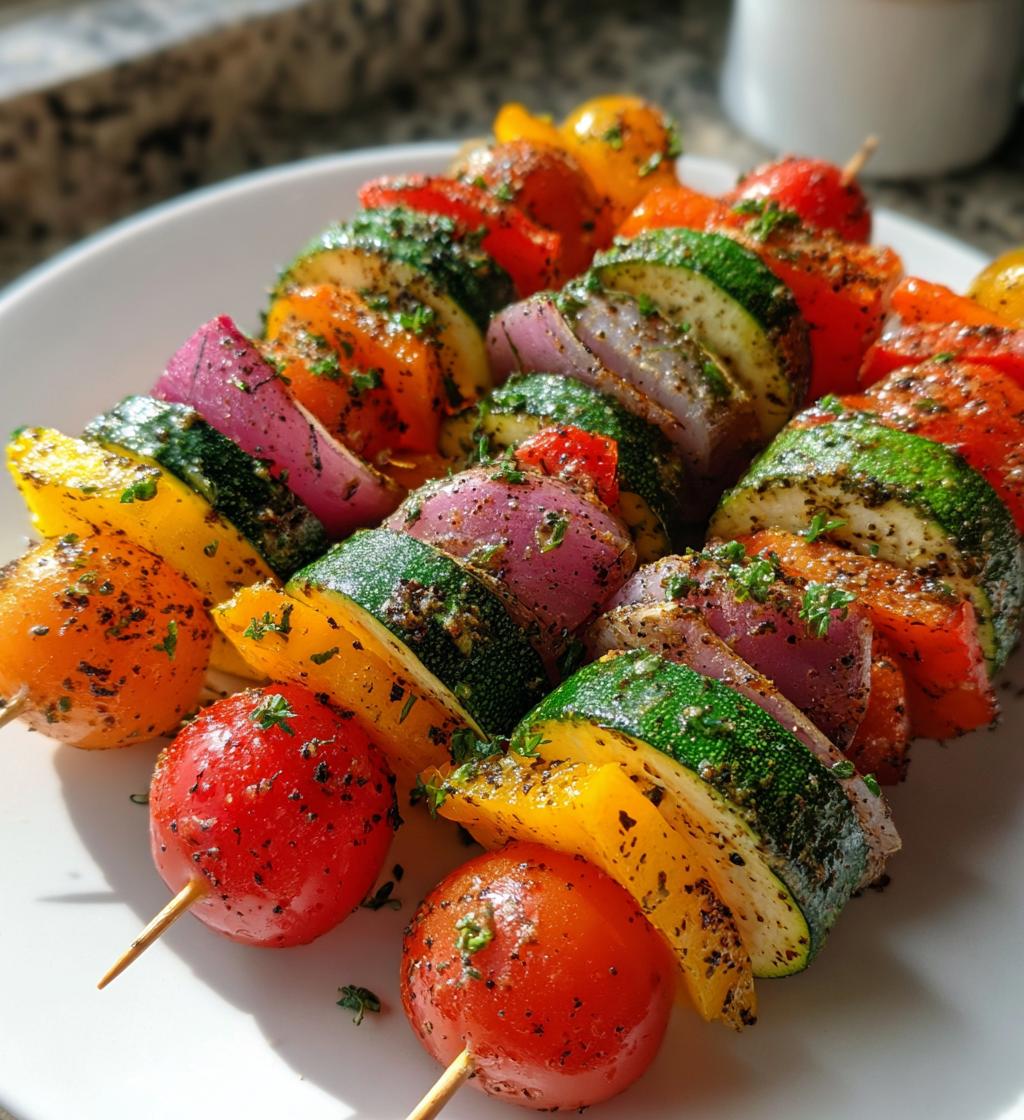 Easy Air Fryer Veggie Skewers