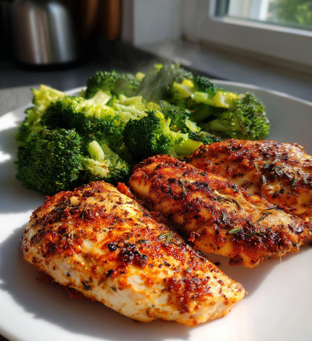 Healthy Air Fryer Chicken fillet with Broccoli - detail 1