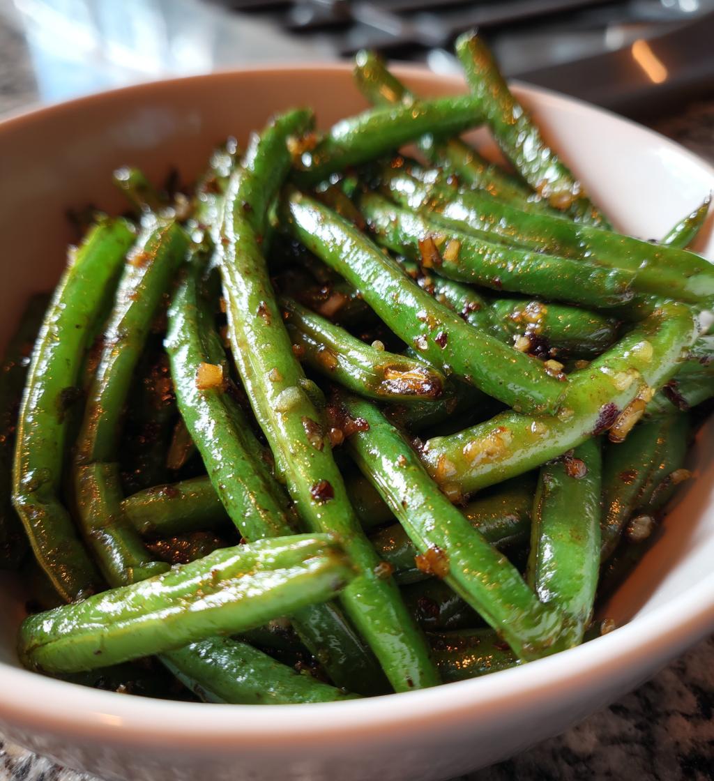 Healthy Air Fryer Garlic Green Beans - detail 1