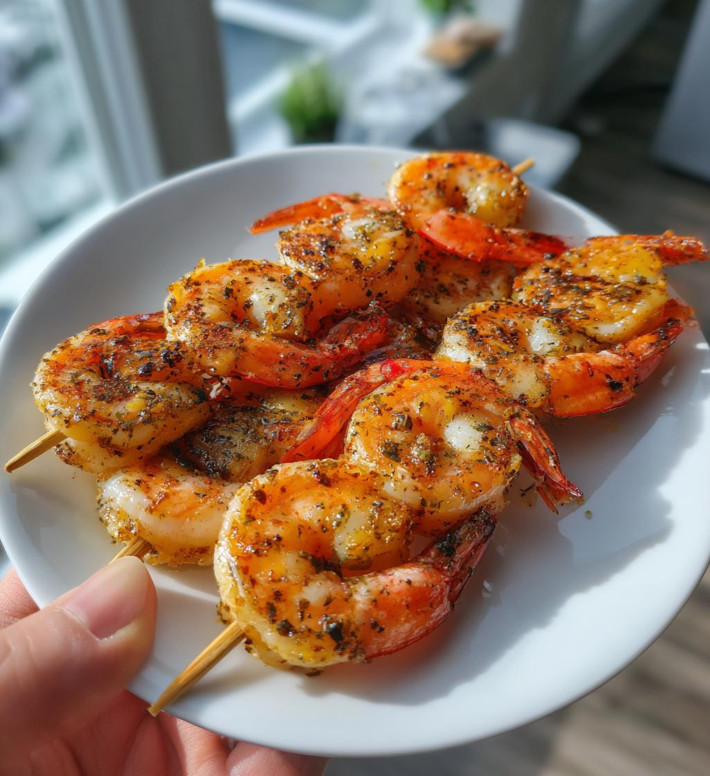 Healthy Air Fryer Grilled Shrimp Skewers - detail 1