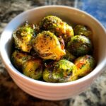 Healthy Air Fryer Roasted Brussels Sprouts