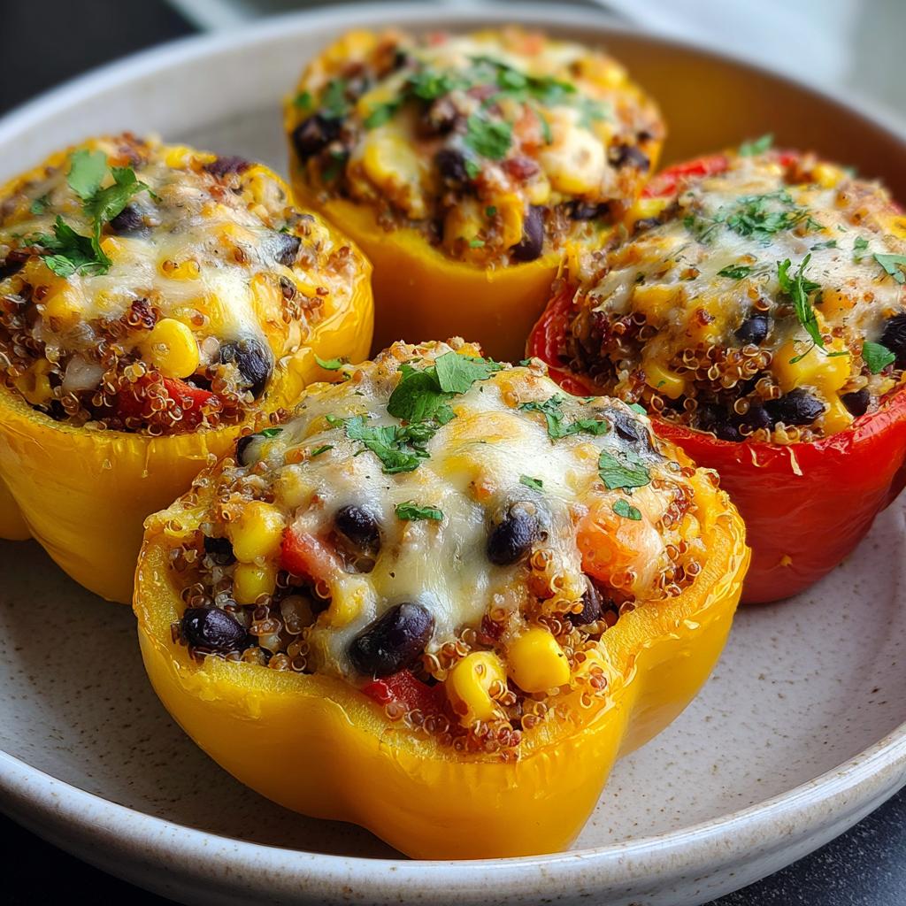 Healthy Air Fryer Stuffed Bell Peppers