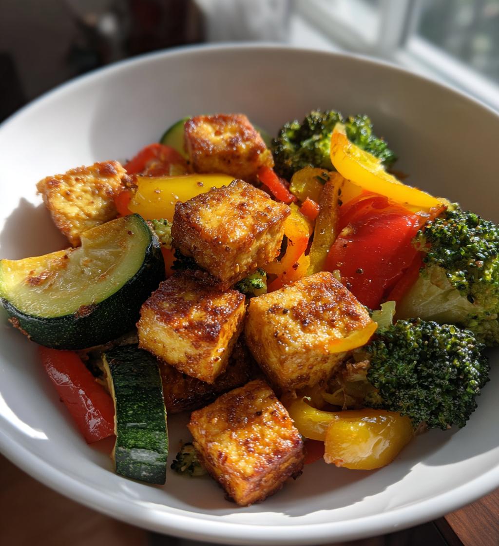 Healthy Air Fryer Tofu and Veggies - detail 1