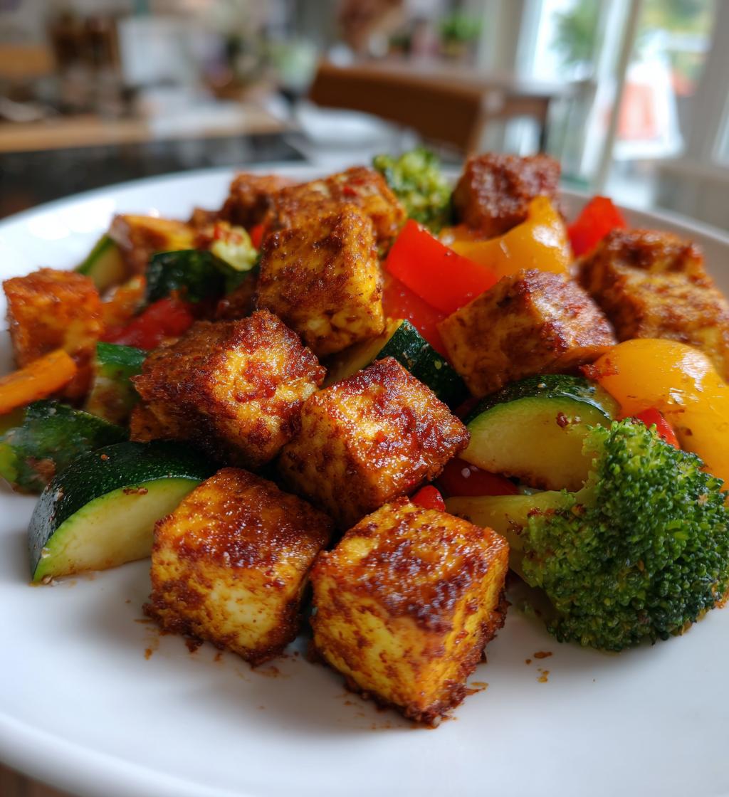 Healthy Air Fryer Tofu and Veggies
